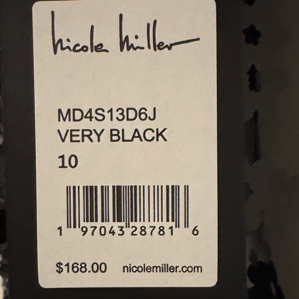 Nicole Miller Black Sequin Floral Dress - Picture 2 of 2